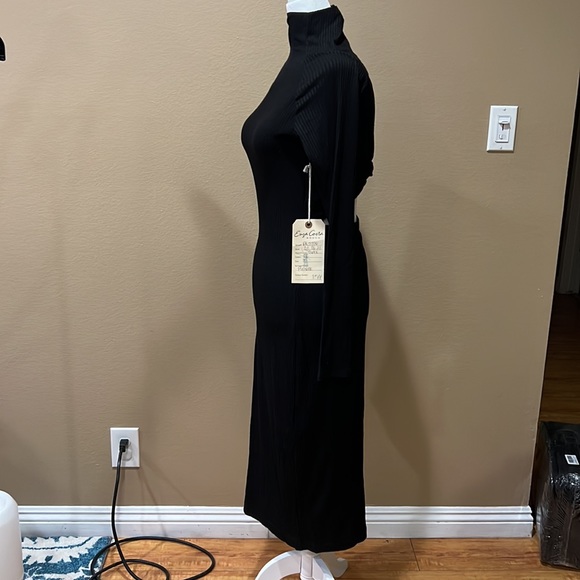 Enza Costa Twist Back long Sleeve Rib Dress - Picture 3 of 9